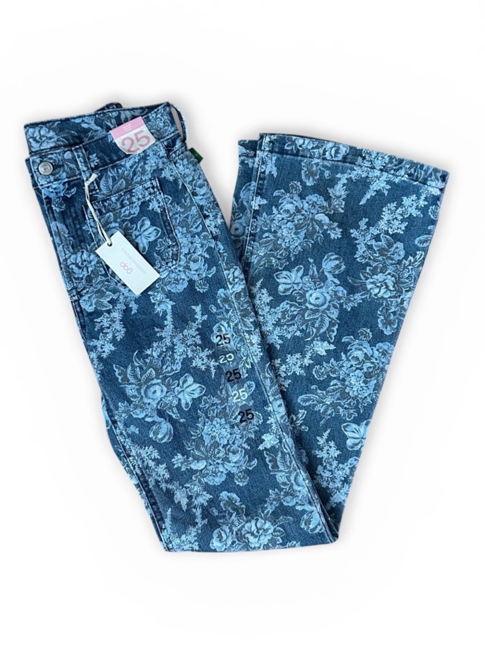 Loveshack Fancy + GAP Floral Jeans - Size 25